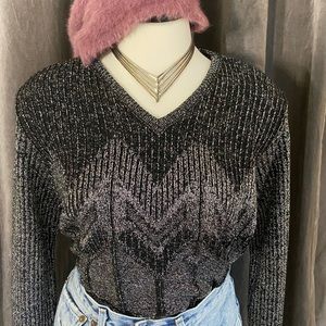 VINTAGE Sparkly Art Deco Sweater